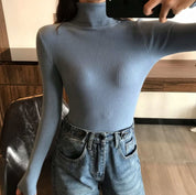 <アッシュブルー1点即納>【カラー展開豊富】【動画あり】タートルネックシンプルコットンリブニット 14色展開 - select store mirror me<アッシュブルー1点即納>【カラー展開豊富】【動画あり】タートルネックシンプルコットンリブニット 14色展開194486476mirror meselect store mirror me194486476ホワイト