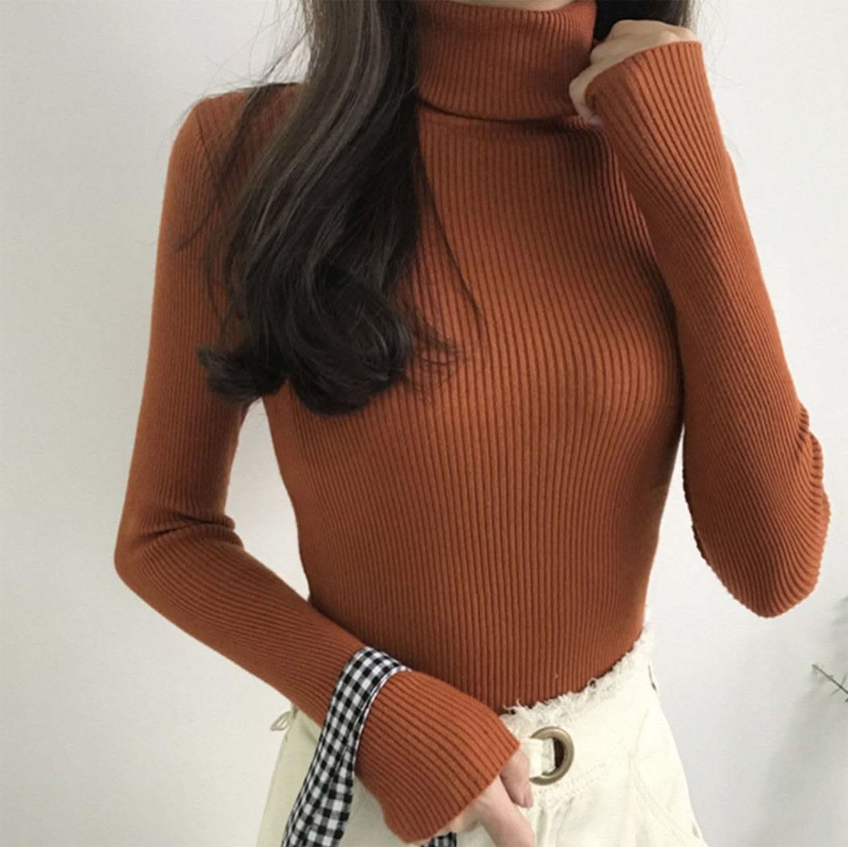 <アッシュブルー1点即納>【カラー展開豊富】【動画あり】タートルネックシンプルコットンリブニット 14色展開 - select store mirror me<アッシュブルー1点即納>【カラー展開豊富】【動画あり】タートルネックシンプルコットンリブニット 14色展開194486476mirror meselect store mirror me194486476ホワイト