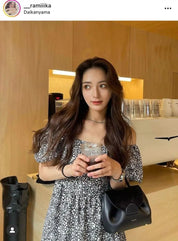 <1点即納あり>〈あみ様ご愛用〉ミクロフラワーワンピース 2タイプ展開 mirror me