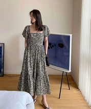 <1点即納あり>〈あみ様ご愛用〉ミクロフラワーワンピース 2タイプ展開 mirror me