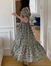 <1点即納あり>〈あみ様ご愛用〉ミクロフラワーワンピース 2タイプ展開 mirror me