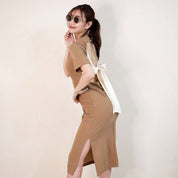 <ベージュ1点即納>【動画あり】オープンバックバイカラーリボンワンピース 2色展開 - select store mirror me<ベージュ1点即納>【動画あり】オープンバックバイカラーリボンワンピース 2色展開194477774mirror meselect store mirror me194477774【即納】ベージュ M