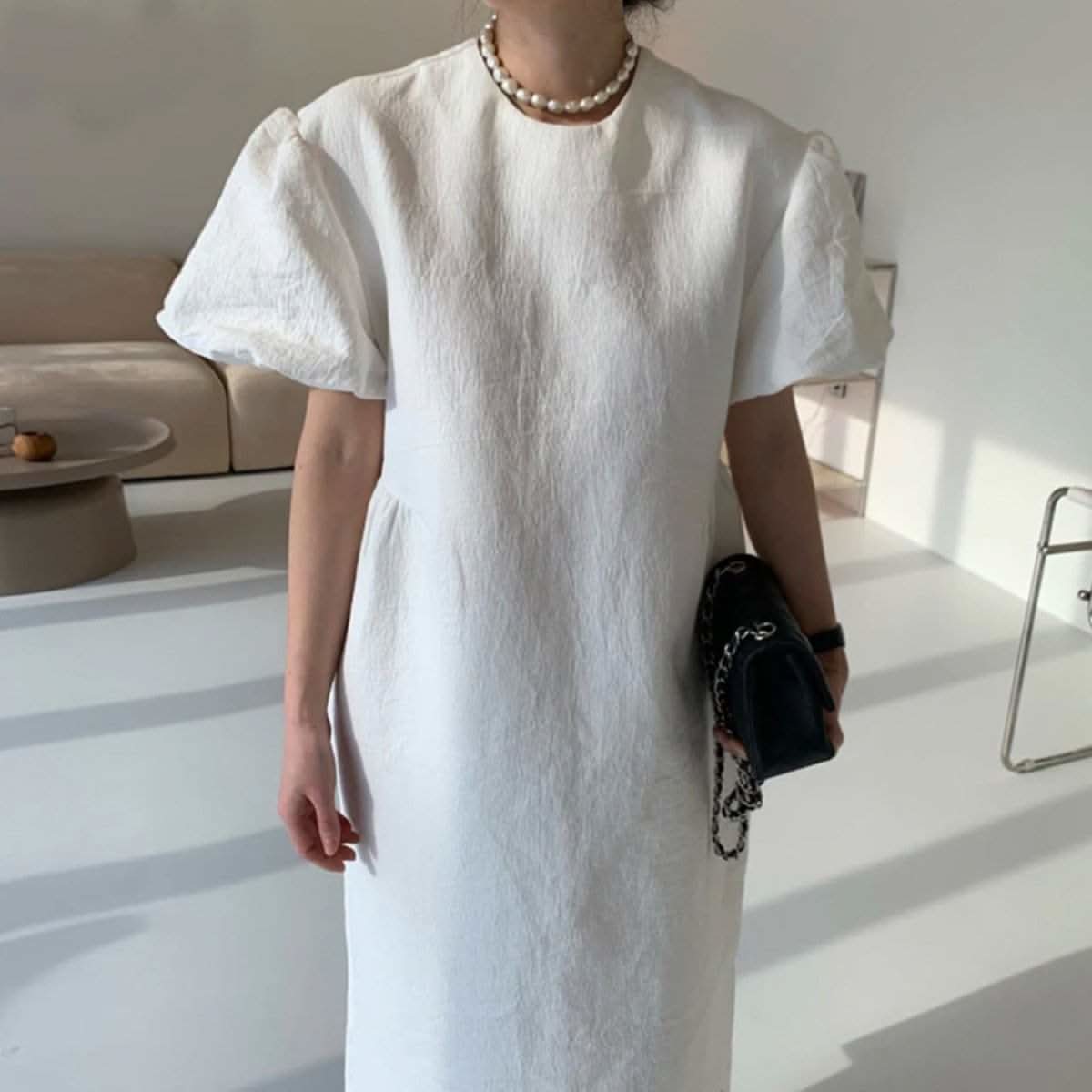 <ホワイト1点即納>ラウンドネック上品パフスリーブワンピース 2色展開 - select store mirror me<ホワイト1点即納>ラウンドネック上品パフスリーブワンピース 2色展開194487926mirror meselect store mirror me194487926【即納】ホワイト