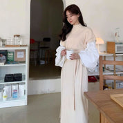 <ブラック1点即納>【動画あり】ニット切り替えランタンスリーブワンピース 2色展開 - select store mirror me<ブラック1点即納>【動画あり】ニット切り替えランタンスリーブワンピース 2色展開194489742mirror meselect store mirror me194489742オフホワイト