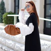 <ブラック1点即納>【動画あり】ニット切り替えランタンスリーブワンピース 2色展開 - select store mirror me<ブラック1点即納>【動画あり】ニット切り替えランタンスリーブワンピース 2色展開194489742mirror meselect store mirror me194489742オフホワイト