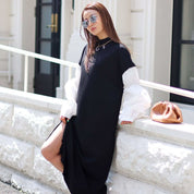 <ブラック1点即納>【動画あり】ニット切り替えランタンスリーブワンピース 2色展開 - select store mirror me<ブラック1点即納>【動画あり】ニット切り替えランタンスリーブワンピース 2色展開194489742mirror meselect store mirror me194489742オフホワイト