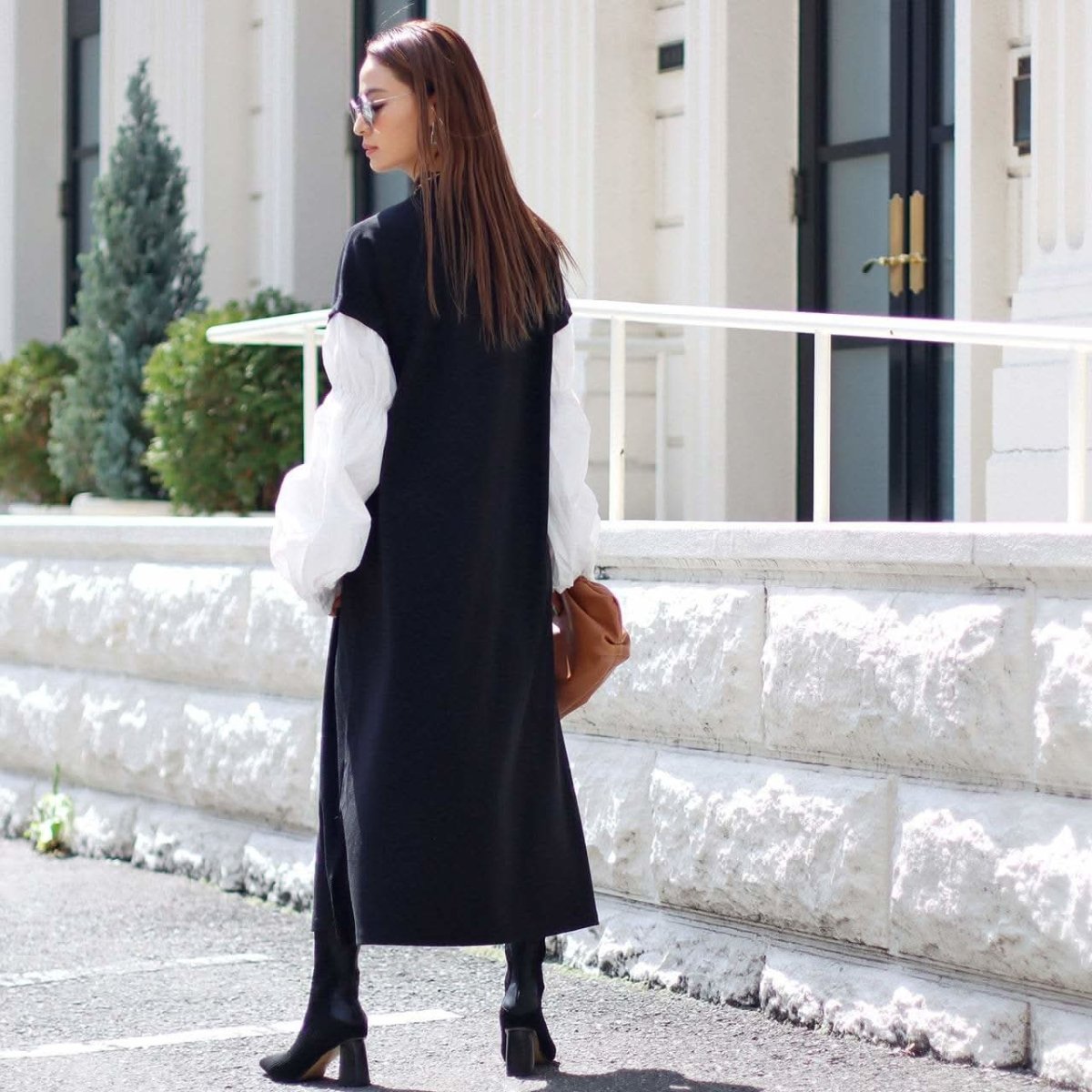 <ブラック1点即納>【動画あり】ニット切り替えランタンスリーブワンピース 2色展開 - select store mirror me<ブラック1点即納>【動画あり】ニット切り替えランタンスリーブワンピース 2色展開194489742mirror meselect store mirror me194489742オフホワイト