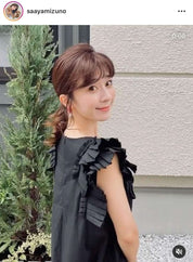 <ブラック1点即納>【動画あり】アシンメトリーデザインプリーツフリルワンピース 3色展開 - select store mirror me<ブラック1点即納>【動画あり】アシンメトリーデザインプリーツフリルワンピース 3色展開194555280mirror meselect store mirror me194555280ホワイト