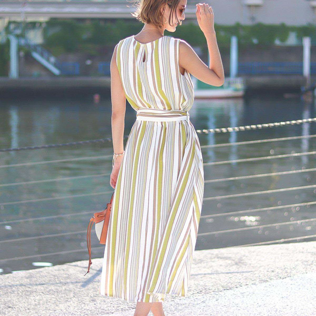 <イエローラスト1点即納>マルチストライプレーヨンワンピース 4色展開 - select store mirror me<イエローラスト1点即納>マルチストライプレーヨンワンピース 4色展開52694202mirror meselect store mirror me52694202【即納】イエロー