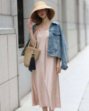 【動画あり】春カラーサテンダブルキャミロングワンピース 10色展開 - select store mirror me【動画あり】春カラーサテンダブルキャミロングワンピース 10色展開199903093mirror meselect store mirror me199903093ホワイト