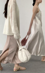 【動画あり】春カラーサテンダブルキャミロングワンピース 10色展開 - select store mirror me【動画あり】春カラーサテンダブルキャミロングワンピース 10色展開199903093mirror meselect store mirror me199903093ホワイト