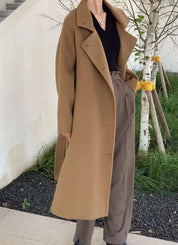 <インスタグラマー様ご愛用>【高品質ウール100%】【動画あり】ベーシックスタンドカラーウールコート 6色展開 mirror me