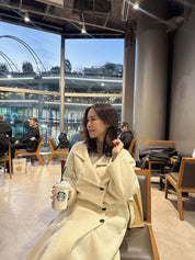 <インスタグラマー様ご愛用>【高品質ウール100%】【動画あり】ベーシックスタンドカラーウールコート 6色展開 mirror me