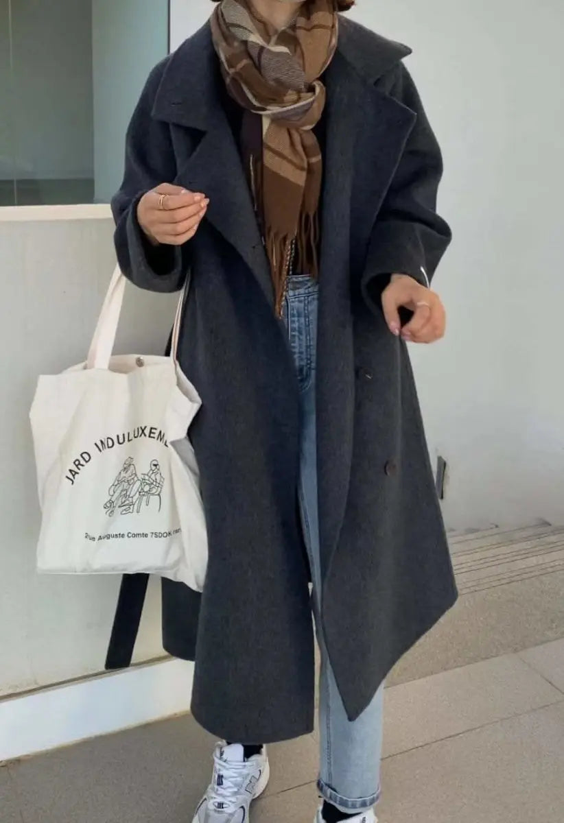 <インスタグラマー様ご愛用>【高品質ウール100%】【動画あり】ベーシックスタンドカラーウールコート 6色展開 mirror me