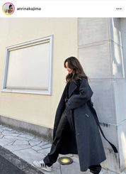 <インスタグラマー様ご愛用>【高品質ウール100%】【動画あり】ベーシックスタンドカラーウールコート 6色展開 mirror me