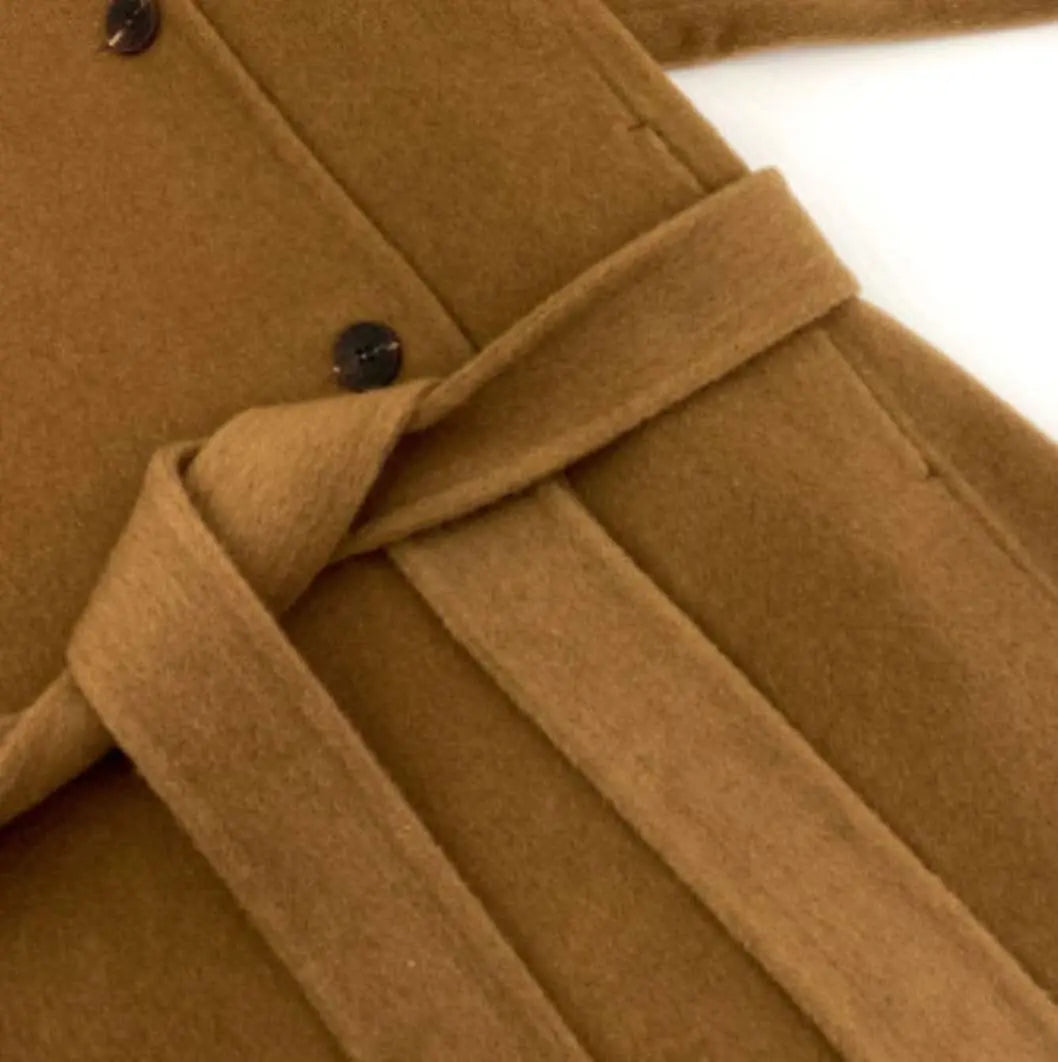 <インスタグラマー様ご愛用>【高品質ウール100%】【動画あり】ベーシックスタンドカラーウールコート 6色展開 mirror me