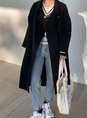 <インスタグラマー様ご愛用>【高品質ウール100%】【動画あり】ベーシックスタンドカラーウールコート 6色展開 mirror me