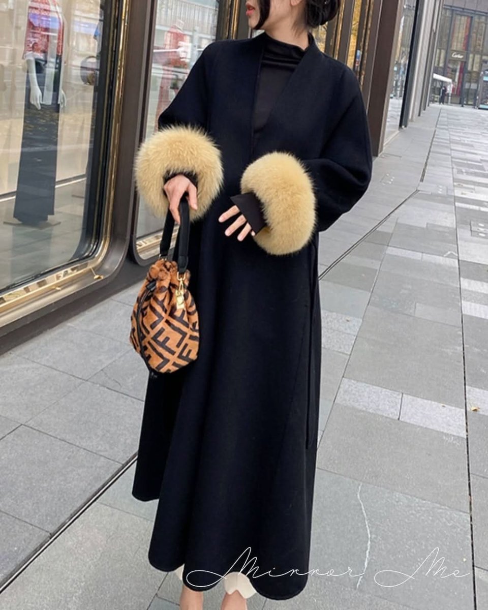 【高品質ウール100%&リアルフォックスファー100%】【動画あり】袖リアルファーウールロングカーディガン - select store mirror me【高品質ウール100%&リアルフォックスファー100%】【動画あり】袖リアルファーウールロングカーディガン153264348mirror meselect store mirror me153264348S