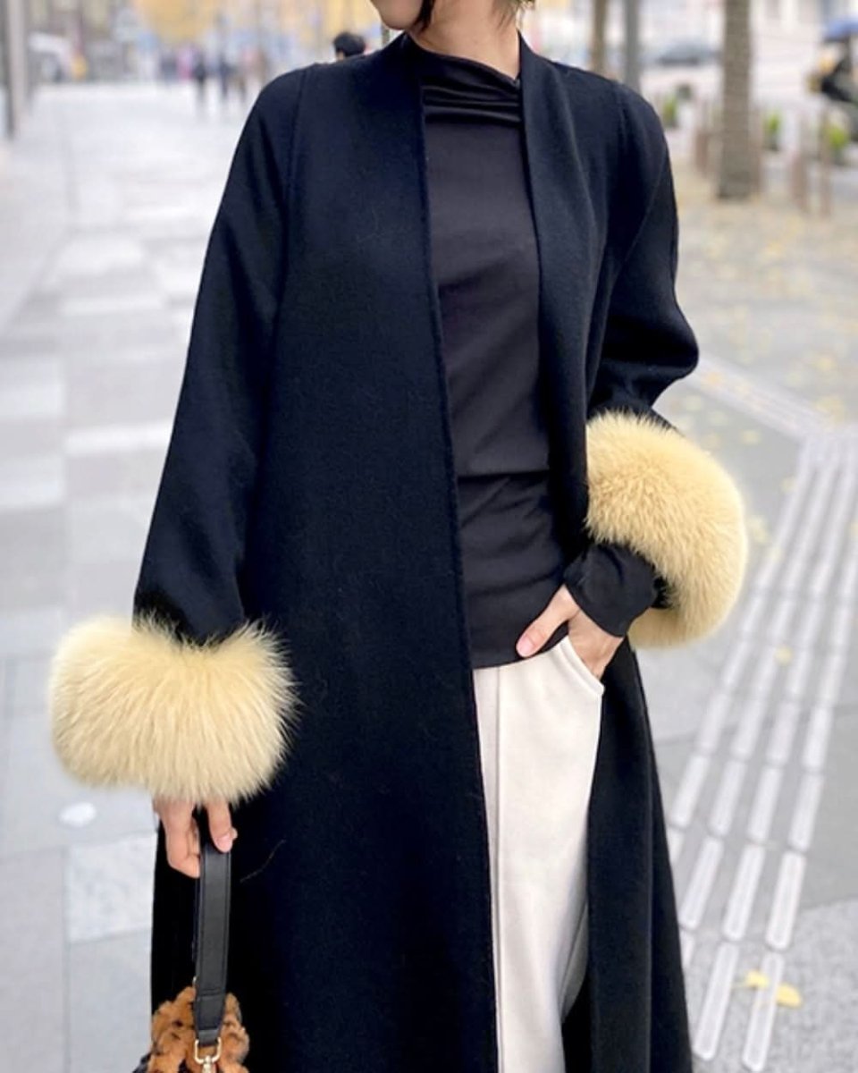 【高品質ウール100%&リアルフォックスファー100%】【動画あり】袖リアルファーウールロングカーディガン - select store mirror me【高品質ウール100%&リアルフォックスファー100%】【動画あり】袖リアルファーウールロングカーディガン153264348mirror meselect store mirror me153264348S