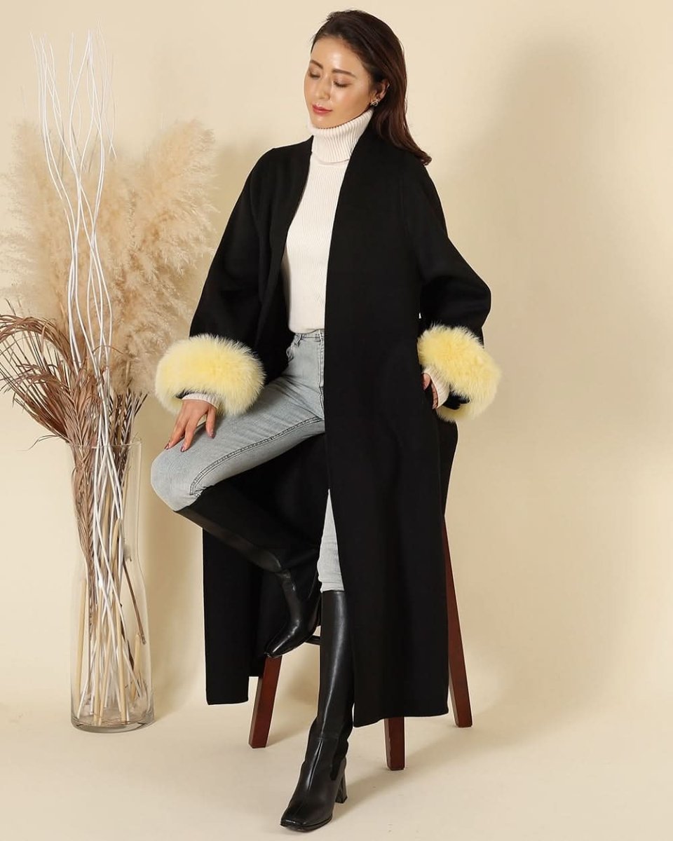 【高品質ウール100%&リアルフォックスファー100%】【動画あり】袖リアルファーウールロングカーディガン - select store mirror me【高品質ウール100%&リアルフォックスファー100%】【動画あり】袖リアルファーウールロングカーディガン153264348mirror meselect store mirror me153264348S