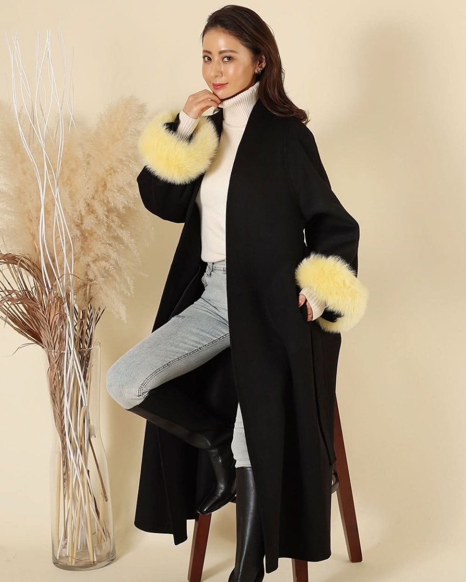 【高品質ウール100%&リアルフォックスファー100%】【動画あり】袖リアルファーウールロングカーディガン - select store mirror me【高品質ウール100%&リアルフォックスファー100%】【動画あり】袖リアルファーウールロングカーディガン153264348mirror meselect store mirror me153264348S