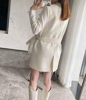 <インスタグラマー様ご愛用>【高品質ウール100%&フォックスファー】【動画あり】ボリュームファーポケットコート2点セット 2色展開 mirror me