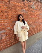 <インスタグラマー様ご愛用>【高品質ウール100%&フォックスファー】【動画あり】ボリュームファーポケットコート2点セット 2色展開 mirror me