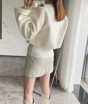 <インスタグラマー様ご愛用>【高品質ウール100%&フォックスファー】【動画あり】ボリュームファーポケットコート2点セット 2色展開 mirror me