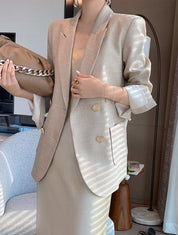 【動画あり】デザインボタン上質素材ダブルブレストジャケット - select store mirror me【動画あり】デザインボタン上質素材ダブルブレストジャケット101154662mirror meselect store mirror me101154662XS