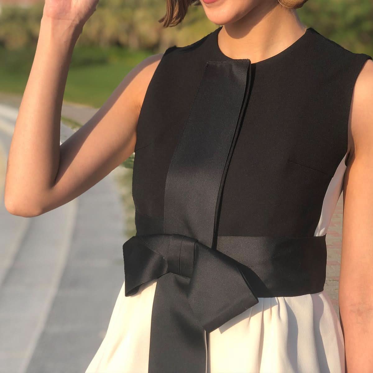 【殿堂入り】リボン付きコントラストノースリジャケット - select store mirror me【殿堂入り】リボン付きコントラストノースリジャケット101999623mirror meselect store mirror me101999623S