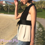 【殿堂入り】リボン付きコントラストノースリジャケット - select store mirror me【殿堂入り】リボン付きコントラストノースリジャケット101999623mirror meselect store mirror me101999623S