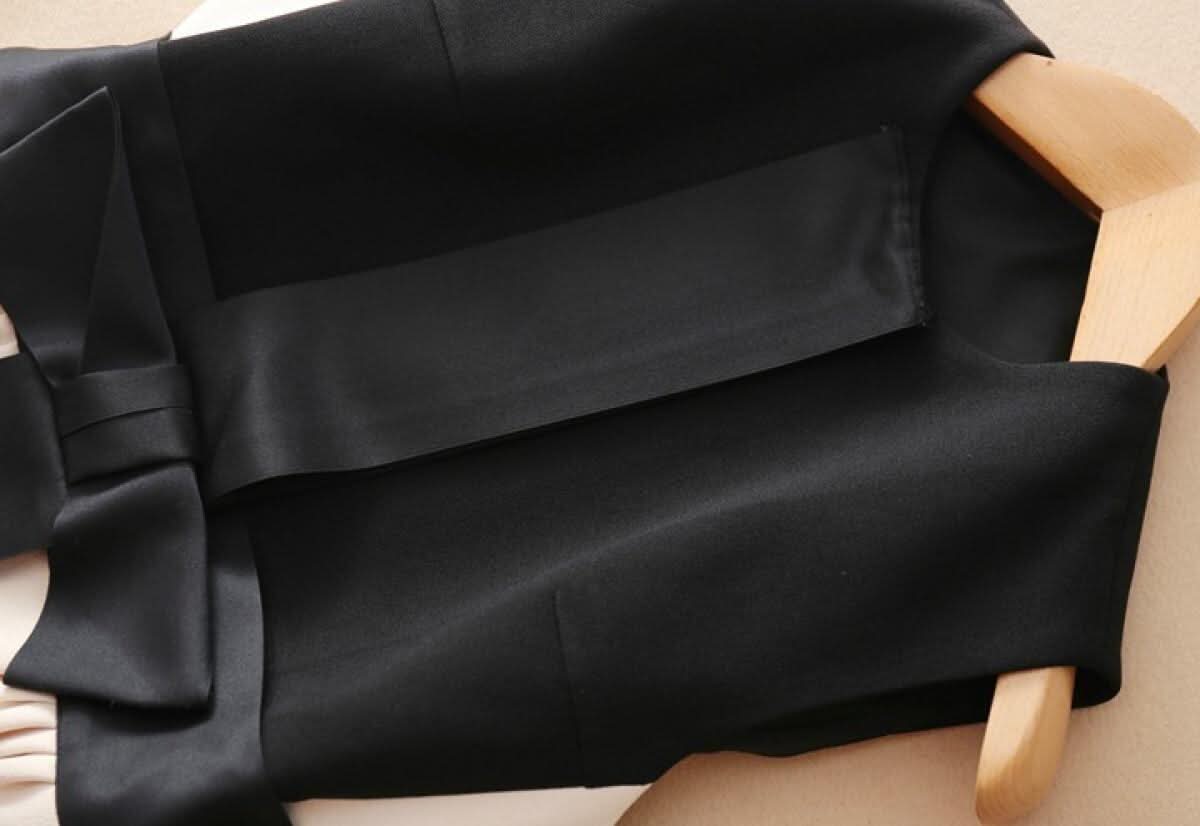 【殿堂入り】リボン付きコントラストノースリジャケット - select store mirror me【殿堂入り】リボン付きコントラストノースリジャケット101999623mirror meselect store mirror me101999623S