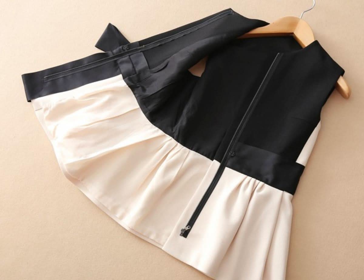 【殿堂入り】リボン付きコントラストノースリジャケット - select store mirror me【殿堂入り】リボン付きコントラストノースリジャケット101999623mirror meselect store mirror me101999623S