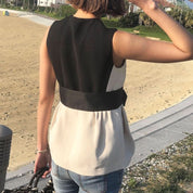 【殿堂入り】リボン付きコントラストノースリジャケット - select store mirror me【殿堂入り】リボン付きコントラストノースリジャケット101999623mirror meselect store mirror me101999623S