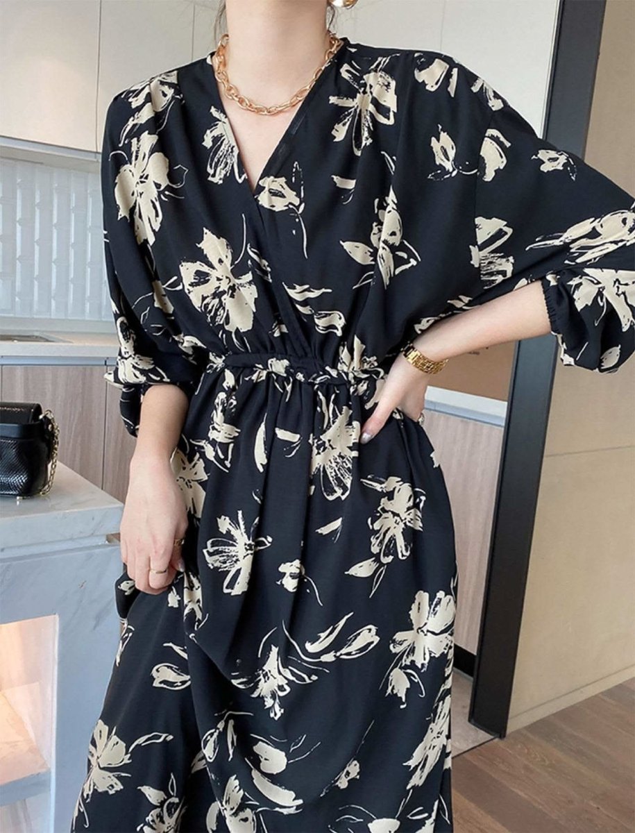 【動画あり】シックフラワーデザインポケットミドル丈ワンピース - select store mirror me【動画あり】シックフラワーデザインポケットミドル丈ワンピース108232530mirror meselect store mirror me108232530S