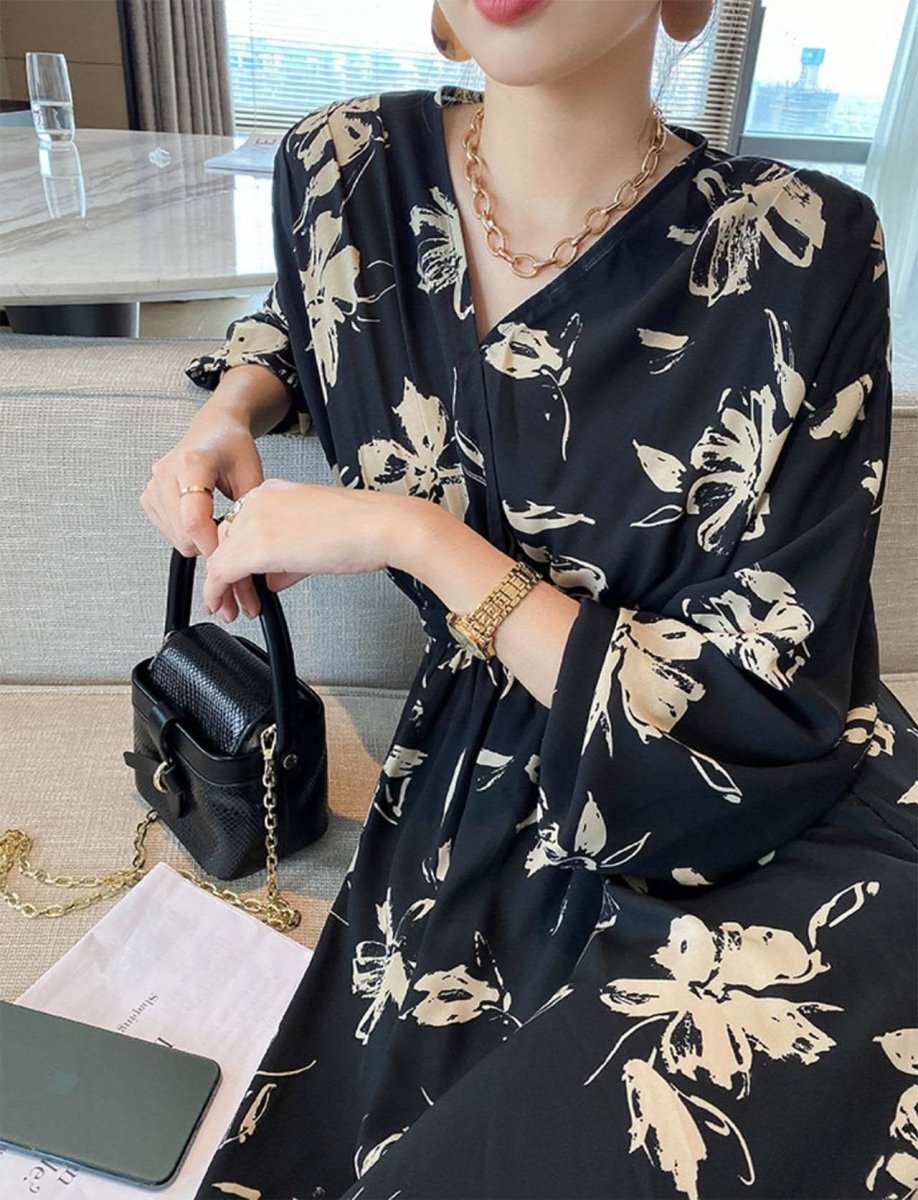 【動画あり】シックフラワーデザインポケットミドル丈ワンピース - select store mirror me【動画あり】シックフラワーデザインポケットミドル丈ワンピース108232530mirror meselect store mirror me108232530S