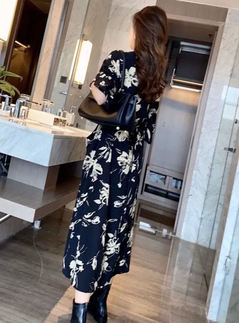 【動画あり】シックフラワーデザインポケットミドル丈ワンピース - select store mirror me【動画あり】シックフラワーデザインポケットミドル丈ワンピース108232530mirror meselect store mirror me108232530S