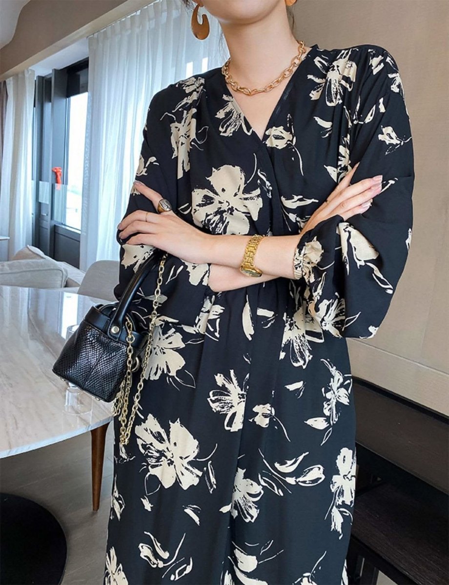 【動画あり】シックフラワーデザインポケットミドル丈ワンピース - select store mirror me【動画あり】シックフラワーデザインポケットミドル丈ワンピース108232530mirror meselect store mirror me108232530S