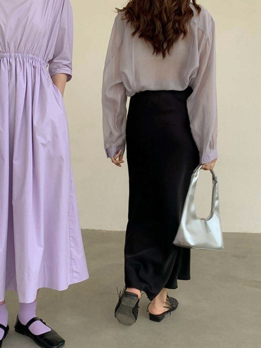 【動画あり】春カラーサテンロングスカート 11色展開 - select store mirror me【動画あり】春カラーサテンロングスカート 11色展開199897410mirror meselect store mirror me199897410ホワイトS