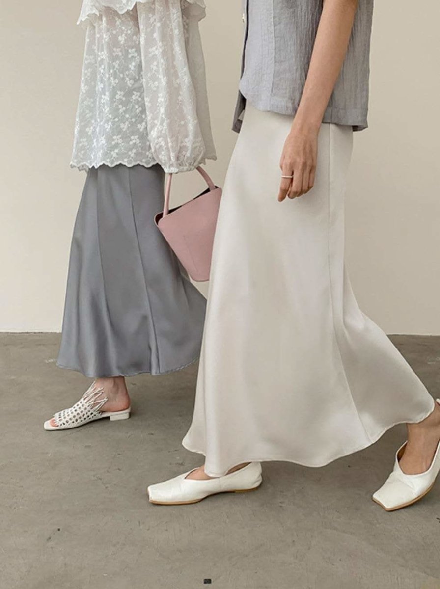 【動画あり】春カラーサテンロングスカート 11色展開 - select store mirror me【動画あり】春カラーサテンロングスカート 11色展開199897410mirror meselect store mirror me199897410ホワイトS
