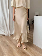 【動画あり】春カラーサテンロングスカート 11色展開 - select store mirror me【動画あり】春カラーサテンロングスカート 11色展開199897410mirror meselect store mirror me199897410ホワイトS