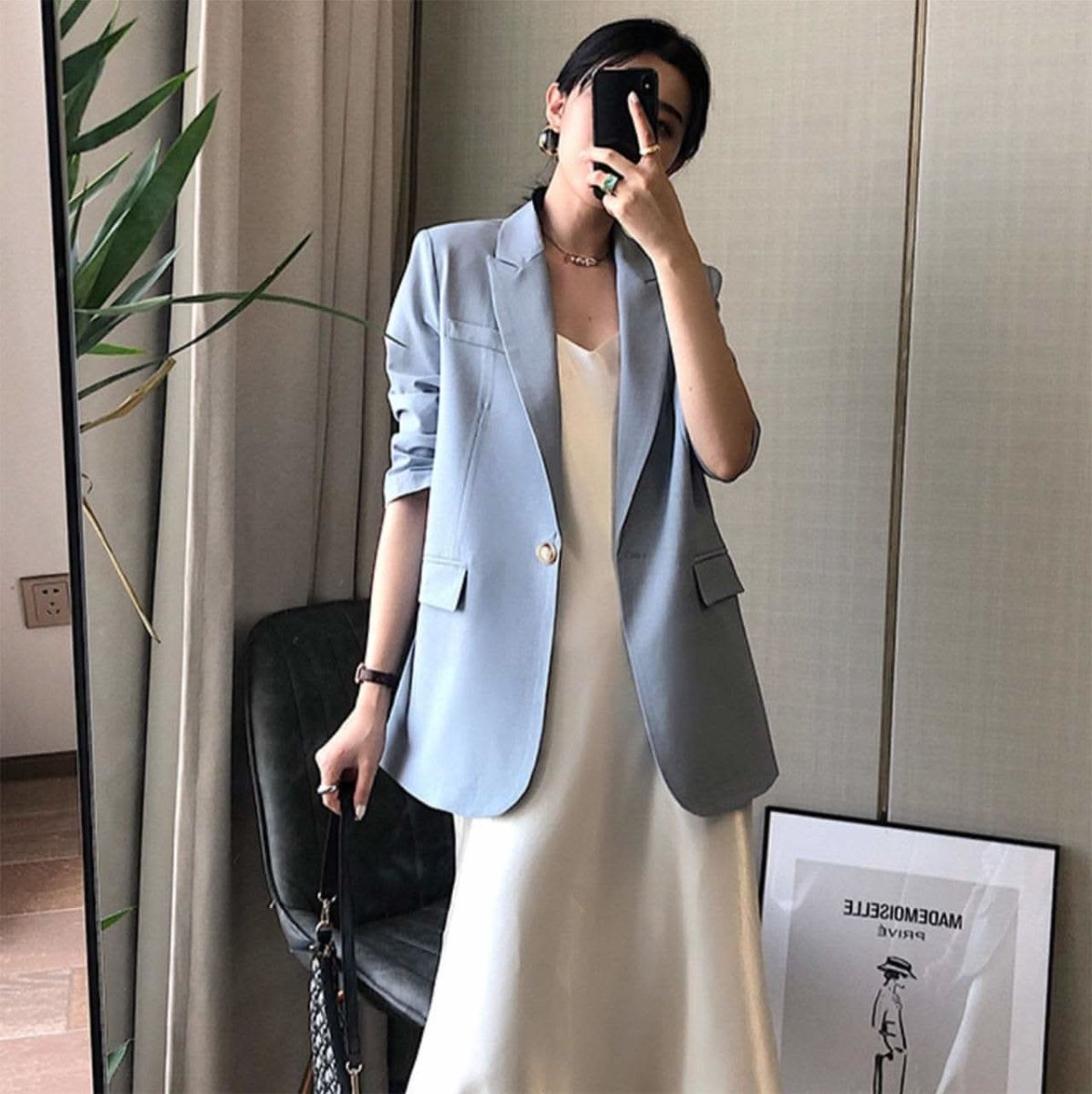 【動画あり】ライトブルーシンプルテーラードジャケット - select store mirror me【動画あり】ライトブルーシンプルテーラードジャケット113184005mirror meselect store mirror me113184005XS