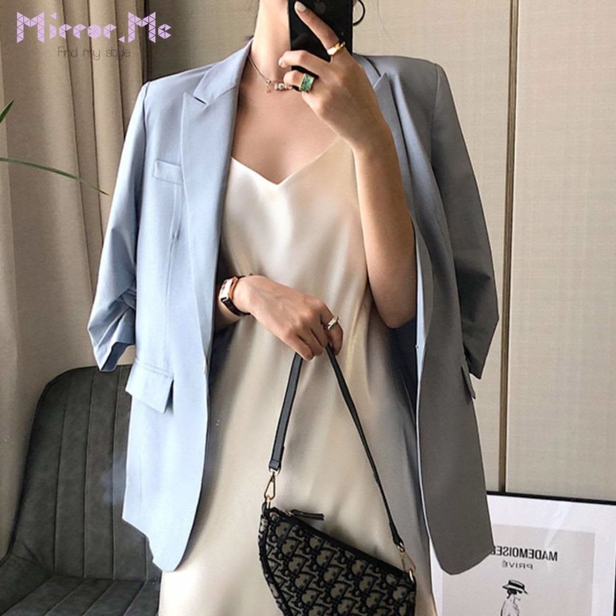 【動画あり】ライトブルーシンプルテーラードジャケット - select store mirror me【動画あり】ライトブルーシンプルテーラードジャケット113184005mirror meselect store mirror me113184005XS