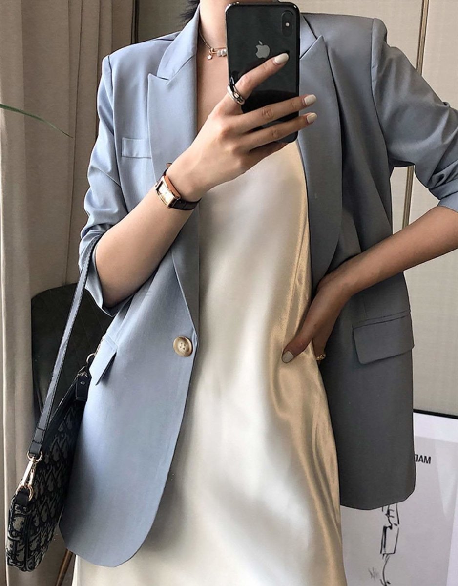 【動画あり】ライトブルーシンプルテーラードジャケット - select store mirror me【動画あり】ライトブルーシンプルテーラードジャケット113184005mirror meselect store mirror me113184005XS