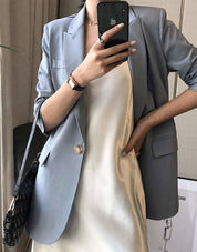 【動画あり】ライトブルーシンプルテーラードジャケット - select store mirror me【動画あり】ライトブルーシンプルテーラードジャケット113184005mirror meselect store mirror me113184005XS