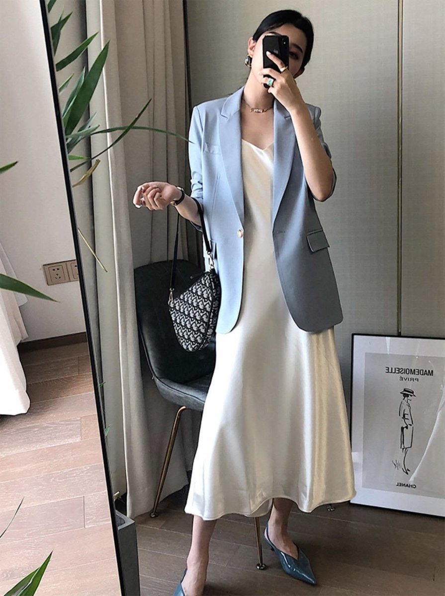 【動画あり】ライトブルーシンプルテーラードジャケット - select store mirror me【動画あり】ライトブルーシンプルテーラードジャケット113184005mirror meselect store mirror me113184005XS