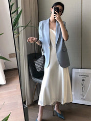 【動画あり】ライトブルーシンプルテーラードジャケット - select store mirror me【動画あり】ライトブルーシンプルテーラードジャケット113184005mirror meselect store mirror me113184005XS