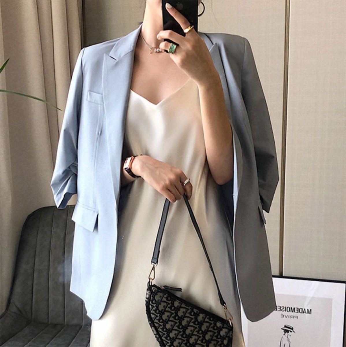 【動画あり】ライトブルーシンプルテーラードジャケット - select store mirror me【動画あり】ライトブルーシンプルテーラードジャケット113184005mirror meselect store mirror me113184005XS