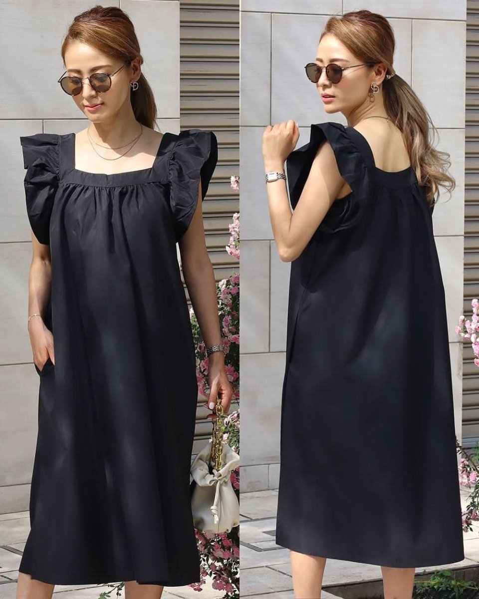 【動画あり】スクエアネックショルダーフリルブラックワンピース - select store mirror me【動画あり】スクエアネックショルダーフリルブラックワンピース118319233mirror meselect store mirror me118319233S