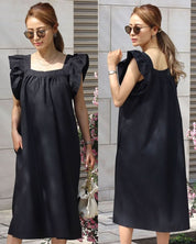 【動画あり】スクエアネックショルダーフリルブラックワンピース - select store mirror me【動画あり】スクエアネックショルダーフリルブラックワンピース118319233mirror meselect store mirror me118319233S